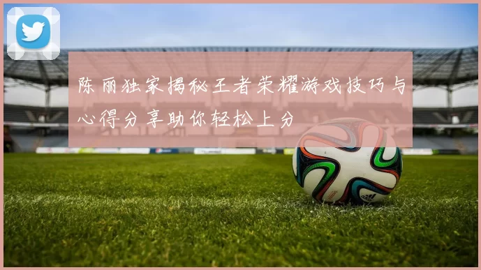 陈丽独家揭秘王者荣耀游戏技巧与心得分享助你轻松上分